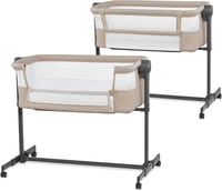 Kinderkraft NESTE UP 2 Szülői Ágy Melletti Kiságy Magasságállítható Beige 4