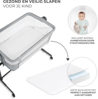 Kinderkraft NESTE UP2 magasságállítható babaágy-szülőágy 2 az 1-ben, matraccal 5