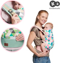 Marsupiu ergonomic Kinderkraft NINO, de la 3 luni până la 20 kg - roz 5