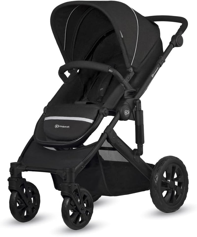 Kinderkraft Prime Lite 3 az 1-ben Fekete Babakocsi Újszülötttől