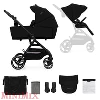 KINDERKRAFT SELECT Yoxi 2in1 Pure Black kombinált babakocsi 1
