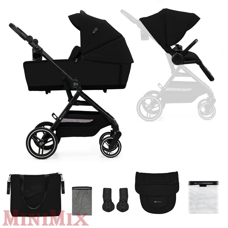 KINDERKRAFT SELECT Yoxi 2in1 Pure Black kombinált babakocsi