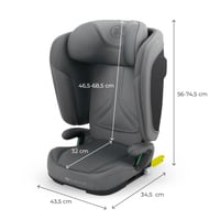 Scaun auto Kinderkraft UNITY2 i-Size 100-150 cm Isofix gri, husă respirabilă — pătat, carcasă uzată în partea din spate (stare: vezi poza 2) 13