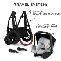 Kombinovaný kočík Kinderkraft XMOOV 3v1 i-Size 40-75 cm – tmavosivý 2