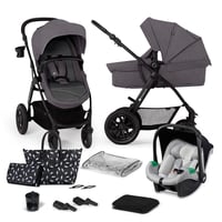 Kombinovaný kočík Kinderkraft XMOOV 3v1 i-Size 40-75 cm – tmavosivý 1
