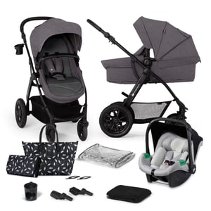 Kinderkraft XMOOV 3u1 set kolica i-Size 40-75 cm - tamnosiva
