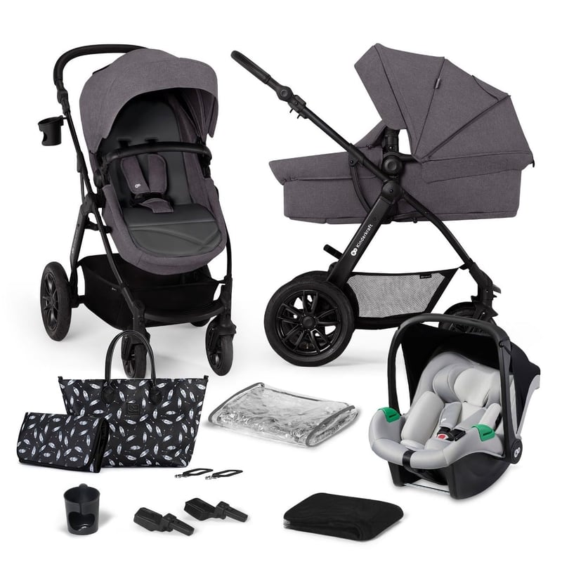 Kombinovaný kočík Kinderkraft XMOOV 3v1 i-Size 40-75 cm – tmavosivý