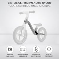 Kinderkraft XPLOIT pedál nélküli gyerekbicikli 2 éves kortól, egyensúlyozó bicikli nagy PU kerekekkel 3