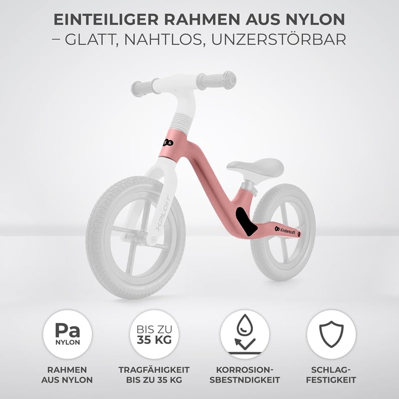 Kinderkraft XPLOIT pedál nélküli gyerekbicikli 80 cm, egyensúlyozó bicikli 2+ éveseknek