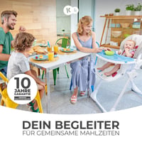 Kinderkraft YUMMY Hranilica za bebe - Kombinirana hranilica siva, poluležeći položaj, PU presvlaka, jednostavna za čišćenje, oslonac za noge, 84,5x55,5x105 cm 3