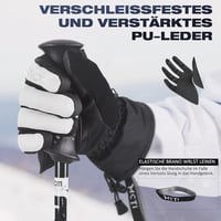 Kineed női téli sí kesztyű vízálló touchscreen hőtartó thinsulate, L-es méret 5