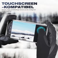 Kineed női téli sí kesztyű vízálló touchscreen hőtartó thinsulate, L-es méret 4