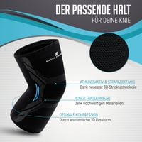 KINETIC EVOLUTION Kompresný návlek na koleno 2 ks, veľkosť XL, modrý - Chránič kolien pre mužov a ženy na beh, basketbal, volejbal, vzpieranie 6