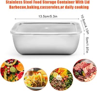 KineticKraft 6 db rozsdamentes ételtárolóedény 500ml tetővel, stackelhető, mosogatógépbiztos 2