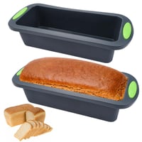 KineticKraft silikonski kalup za pečenje kruha 28x12x6,5 cm - tamnosivi - 2 kom. 2
