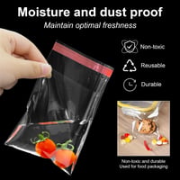 Pungi din celofan KINETOX autoadezive 6x8 cm, pungi transparente din plastic resigilabile pentru biscuiți, dulciuri, bijuterii, 600 buc 5
