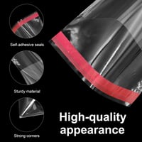 Pungi din celofan KINETOX autoadezive 6x8 cm, pungi transparente din plastic resigilabile pentru biscuiți, dulciuri, bijuterii, 600 buc 4