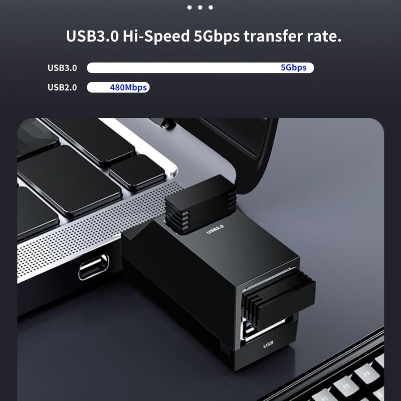 Kinetxiaxia USB Hub 3 Portos Mini Elosztó USB 3.0 + 2x USB 2.0 Nagysebességű Adapter PC Laptop MacBook Surface Pro Kompatibilis