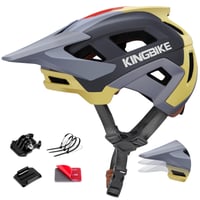 KINGBIKE MA-066 MTB biciklistička kaciga s podesivim vizirom - sivo-kaki - veličina L 2