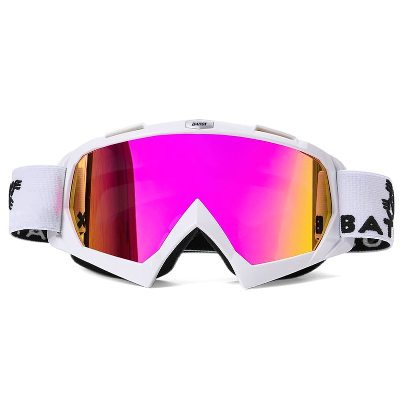 Motokrosové okuliare KINGBIKE na MTB / ATV / Enduro, bielo-fialové - veľké
