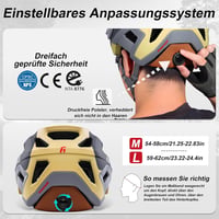 KINGBIKE NTA-8776 E-MTB kerékpáros sisak kameratalappal és állítható napellenzővel 6