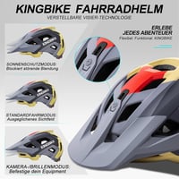 KINGBIKE NTA-8776 E-MTB kerékpáros sisak kameratalappal és állítható napellenzővel 4