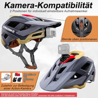 KINGBIKE NTA-8776 E-MTB kerékpáros sisak kameratalappal és állítható napellenzővel 3