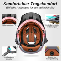 KINGBIKE NTA-8776 E-MTB kerékpáros sisak kameratalappal és állítható napellenzővel 5