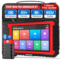 Diagnostické zariadenie KINGBOLEN K7 OBD2 pre všetky vozidlá, obojsmerný tester áut, diagnostika všetkých systémov, kódovanie ECU, 36+ servisných funkcií, doživotné bezplatné aktualizácie 1