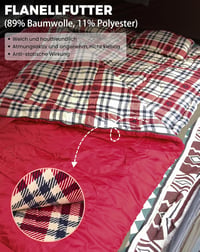 KingCamp Dupla Hálózsák 4 Évszakos, Téli Kempingzsák 2 Személyes, Szétválasztható, Flanell Párnákkal, -13°C, Piros, 220x150cm 4