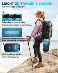 Ultralahká teplá kompaktná cestovná deka KingCamp Frosttal – kempingová deka so vzorom púšte Gobi 10