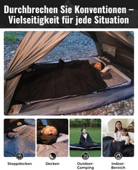 KingCamp Pehelydús Téli Hálózsák 4°C-tól -20°C-ig, Pamut Anyag, 4 Évszakos Camping Alvózsák - Comfort: 1℃ / Limit: -5°C / Extreme: -22°C (including blanket) 8