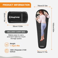 KingCamp Unisex Ifjúsági Hálózsák 2