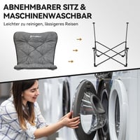 KingCamp XXL összecsukható kemping szék párnázott háttámlával táskával 6