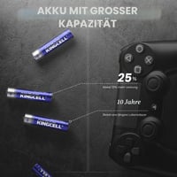 KINGCELL AAA Alkalické batérie 24 ks, Maximum Power, 10-ročná životnosť, dlhotrvajúci výkon, do svietidiel, mikrofónov, diaľkových ovládačov a detských hračiek 2