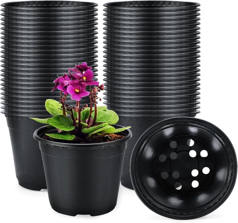 KINGLAKE 100 db Puha Műanyag Virágcserép 15 cm Palántaneveléshez
