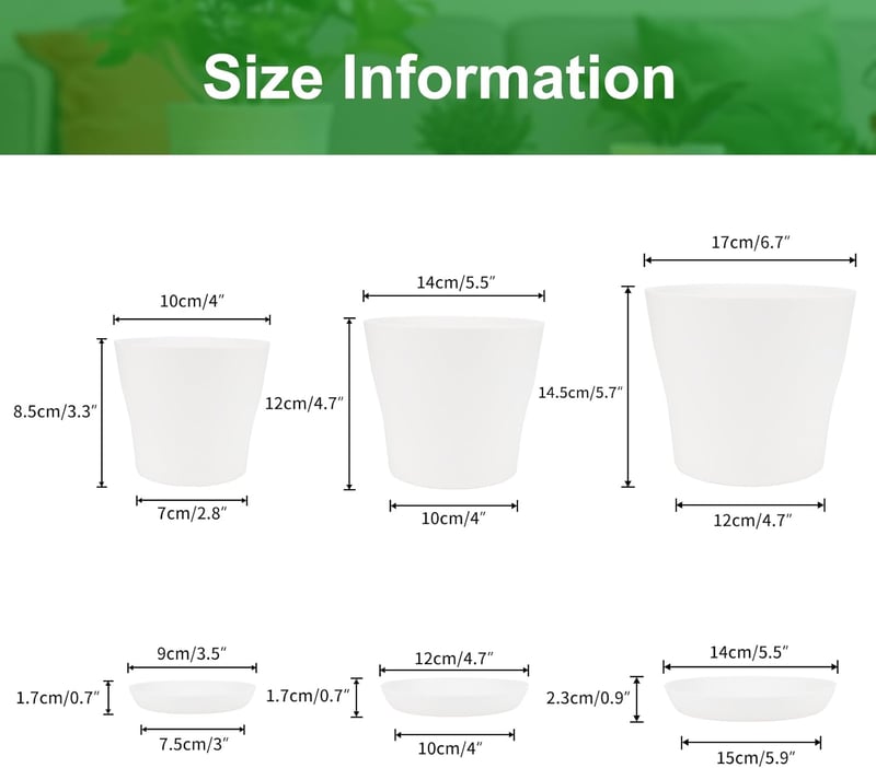 KINGLAKE 8 darabos színes mini virágcserép szett 10 cm-es kerti növénytartó