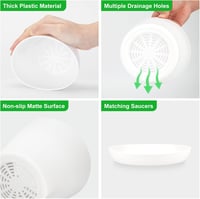 KINGLAKE 8 darabos színes mini virágcserép szett 10 cm-es kerti növénytartó 3