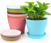 KINGLAKE 8 darabos színes mini virágcserép szett 10 cm-es kerti növénytartó 1