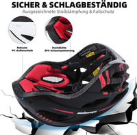 KINGLEAD Kerékpáros Bukósisak Biztonsági Lámpával és Napellenzővel - Unisex, Állítható, Ultrakönnyű, Kék, CE Tanúsított, 54-58cm 5
