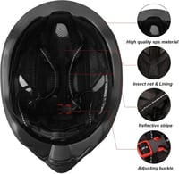 KINGLEAD Kerékpáros Bukósisak Levehető Mágneses Napellenzővel, USB Hátsó Világítással, Állítható Méret 57-62cm, Unisex MTB Sisak - Black 8