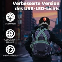 KINGLEAD kerékpáros sisak biztonsági fénnyel és napellenzővel, CE tanúsított 2