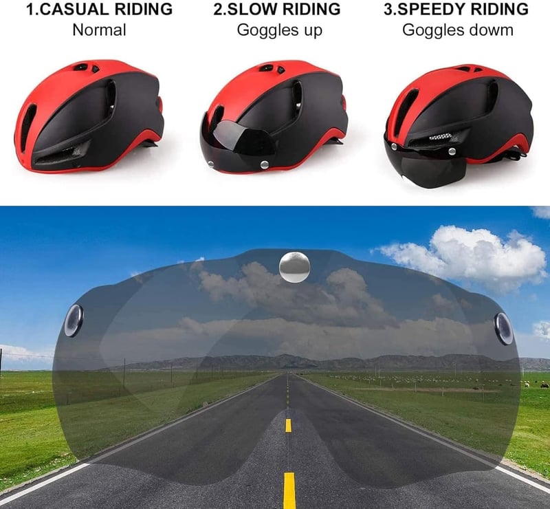 KINGLEAD kerékpáros sisak férfi női levehető napellenzővel USB lámpa 57-62cm