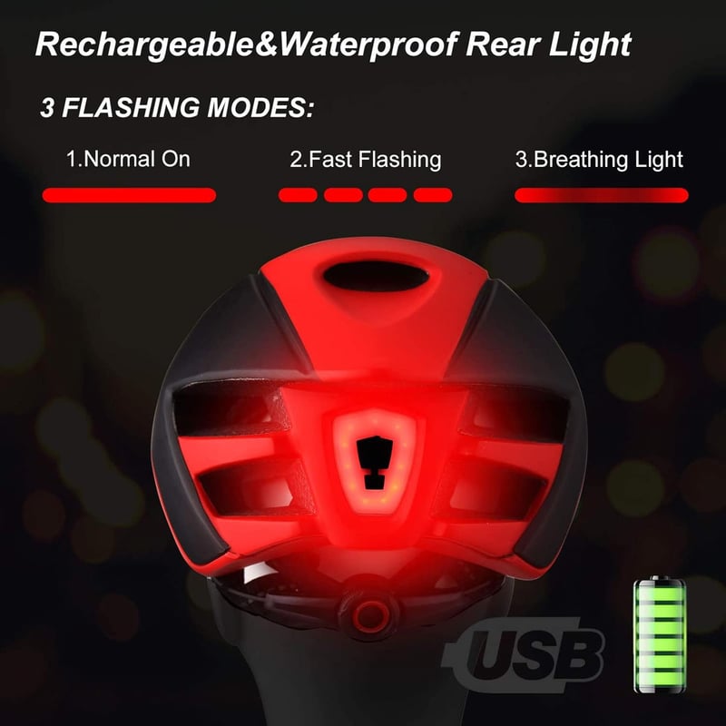 KINGLEAD kerékpáros sisak férfi női levehető napellenzővel USB lámpa 57-62cm