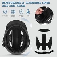 KINGLEAD Kerékpáros Sisak USB Tölthető Első-Hátsó Világítással, 5 Fénymód, Könnyű Unisex Bukósisak Roller, E-Bike és Országúti Kerékpár Hasz 5