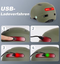 KINGLEAD Kerékpáros Sisak USB Tölthető Első-Hátsó Lámpával, 5 Világítási Mód, Könnyű Felnőtt Bukósisak Roller, E-Bike és Országúti Kerékpár  9