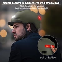 KINGLEAD Kerékpáros Sisak USB Tölthető Első-Hátsó Lámpával, 5 Világítási Mód, Könnyű Felnőtt Bukósisak Roller, E-Bike és Országúti Kerékpár  3