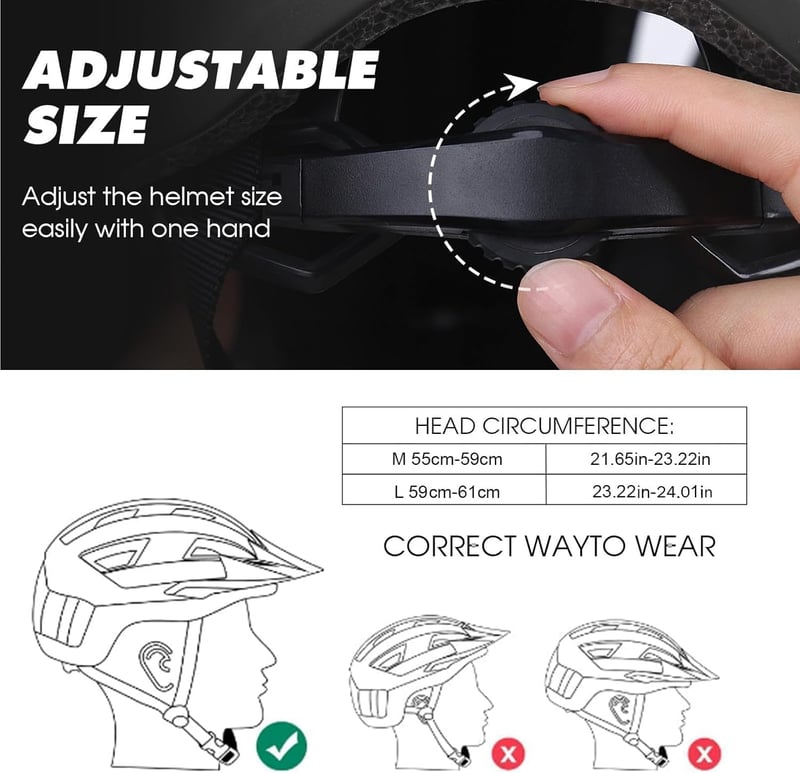 KINGLEAD Kerékpáros Sisak USB Tölthető Első-Hátsó Világítással, 5 Fénymód, Könnyű Unisex Bukósisak Roller, E-Bike és Országúti Kerékpár Hasz