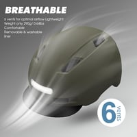 KINGLEAD Kerékpáros Sisak USB Tölthető Első-Hátsó Lámpával, 5 Világítási Mód, Könnyű Felnőtt Bukósisak Roller, E-Bike és Országúti Kerékpár  4