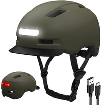 KINGLEAD Kerékpáros Sisak USB Tölthető Első-Hátsó Lámpával, 5 Világítási Mód, Könnyű Felnőtt Bukósisak Roller, E-Bike és Országúti Kerékpár  1